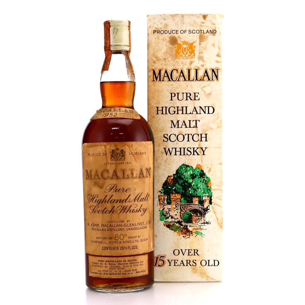 Macallan 1952 Campbell Hope and King 80 Proof / Rinaldi Import