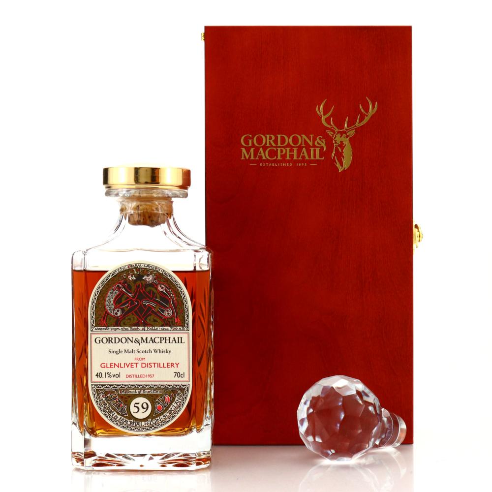Glenlivet 1957 Gordon and MacPhail 59 Year Old 'Book of Kells' Decanter