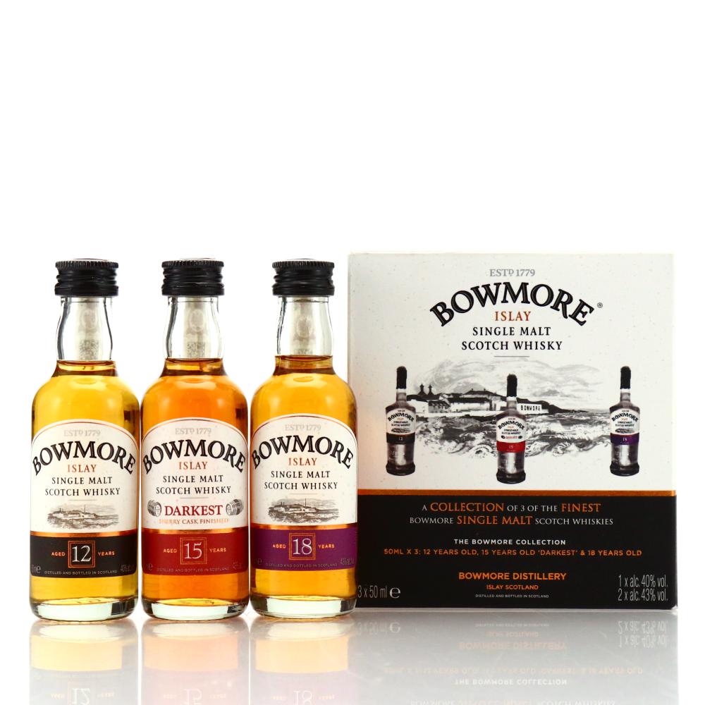 The Bowmore Collection Miniatures x 3