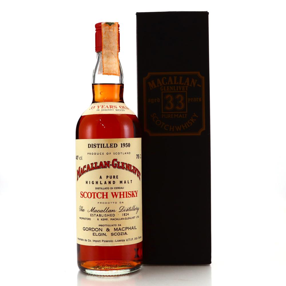 Macallan 1950 Gordon and MacPhail 33 Year Old / Co. Pinerolo Import