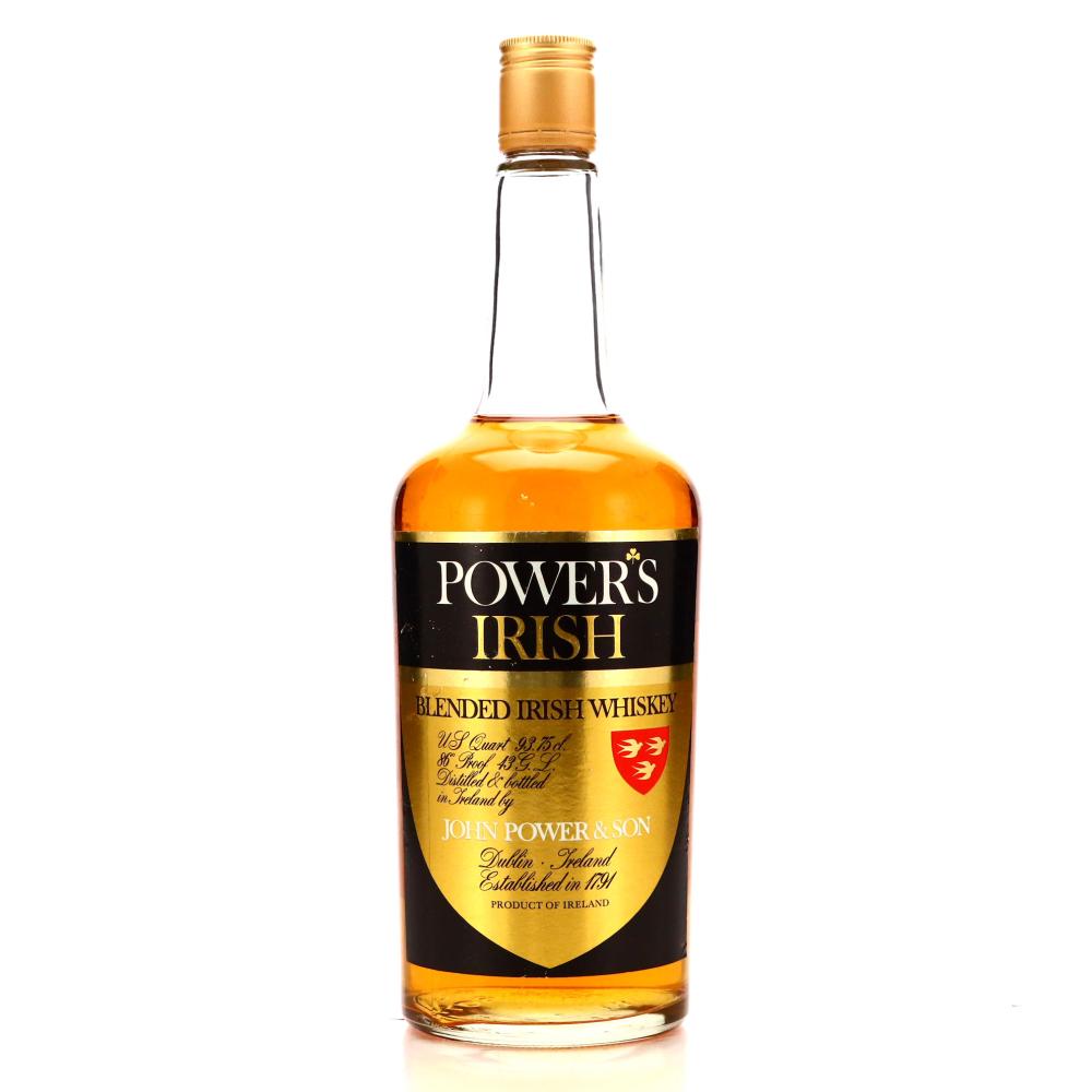 Powers Irish Whiskey 1960s 1 Litre