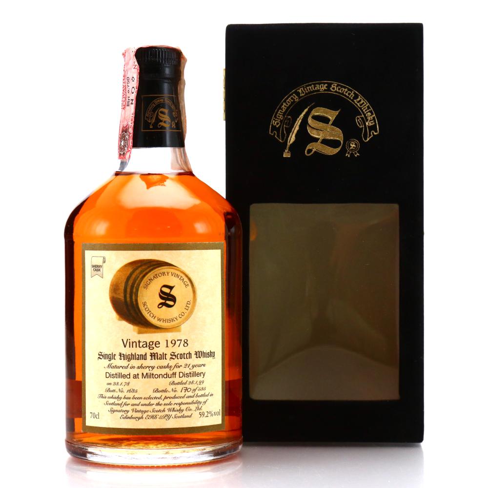 Miltonduff 1978 Signatory Vintage 21 Year Old