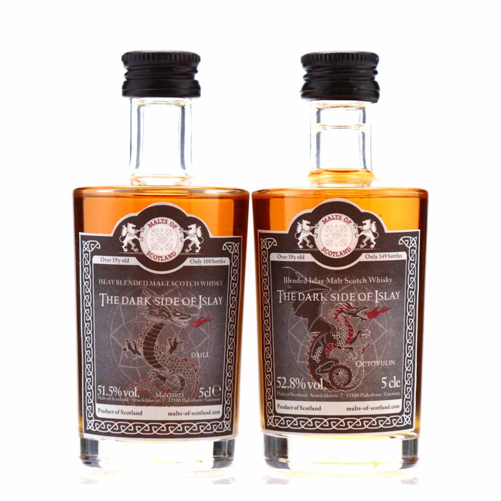 The Dark Side of Islay 19 Year Old Malts of Scotland Blended Malt Miniature x 2