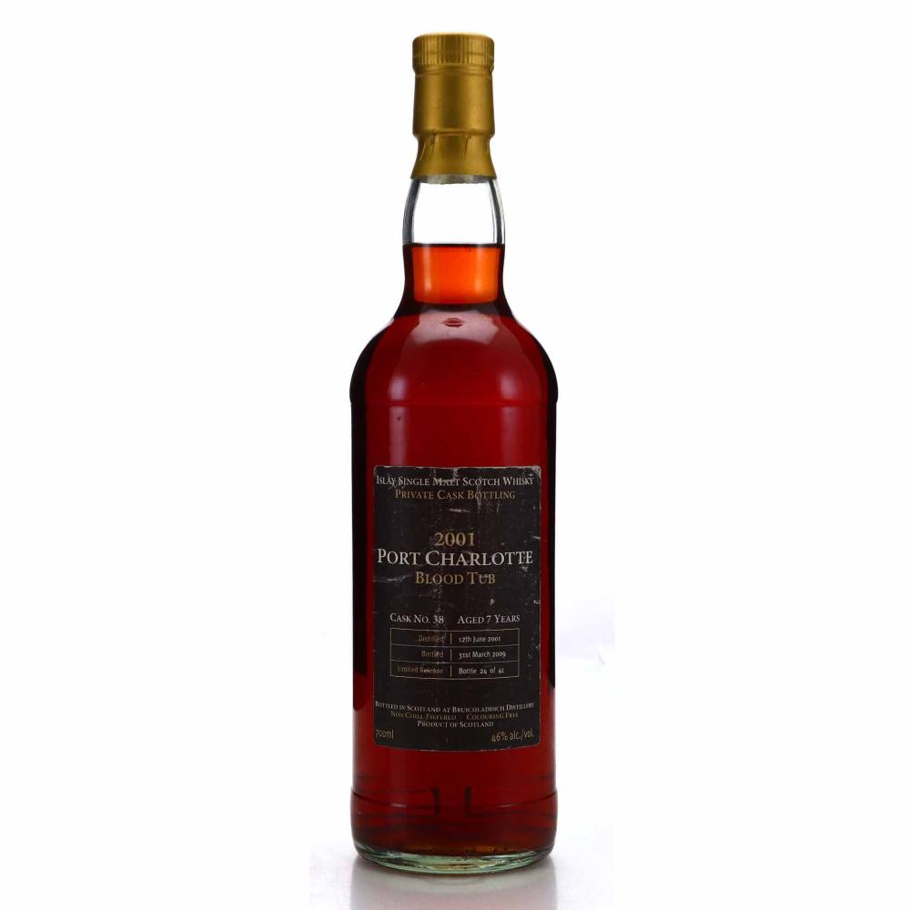 Port Charlotte 2001 Private Blood Tub Cask 7 Year Old #38