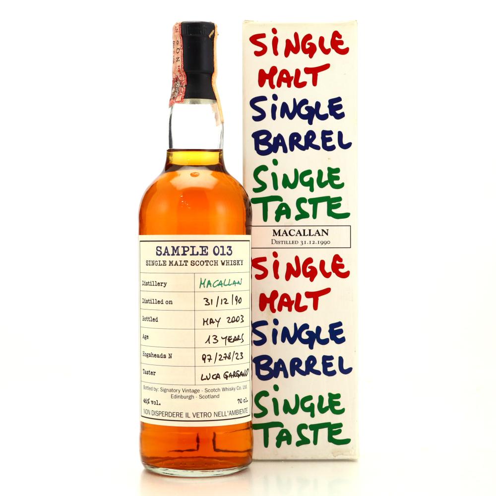 Macallan 1990 Signatory Vintage 13 Year Old / Sample 013
