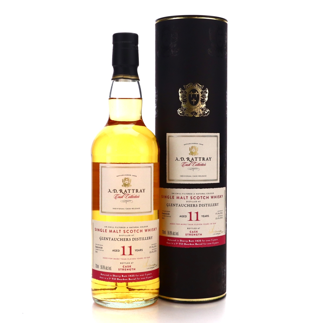 Glentauchers 2011 A.D. Rattray 11 Year Old Cask Strength