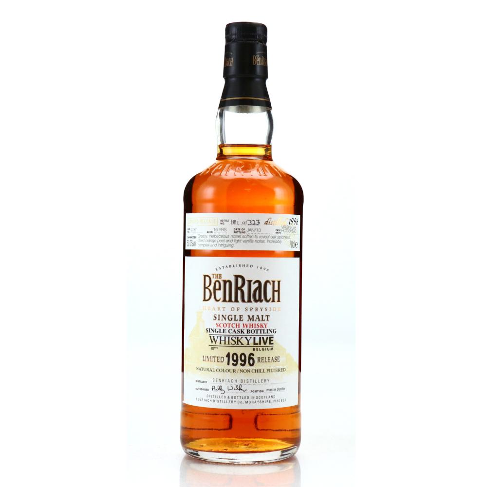 Benriach 1996 Single Virgin Oak Cask 16 Year Old #2787 / Whisky Live Belgium