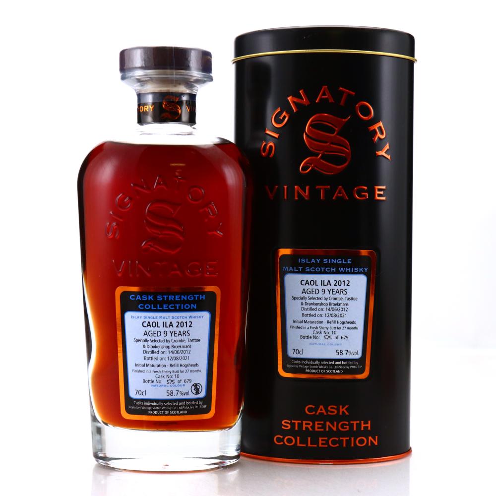Caol Ila 2012 Signatory Vintage 9 Year Old Cask Strength / Crombé, Tasttoe & Drankenshop Broekmans