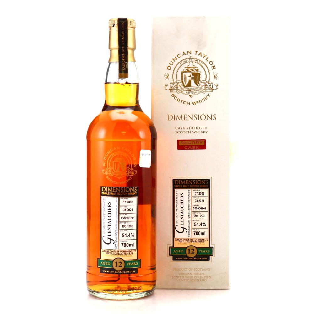 Glentauchers 2008 Duncan Taylor 12 Year Old Dimensions