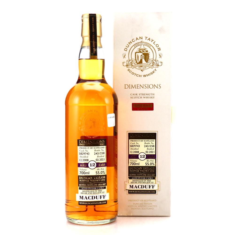 Macduff 2008 Duncan Taylor 12 Year Old Dimensions