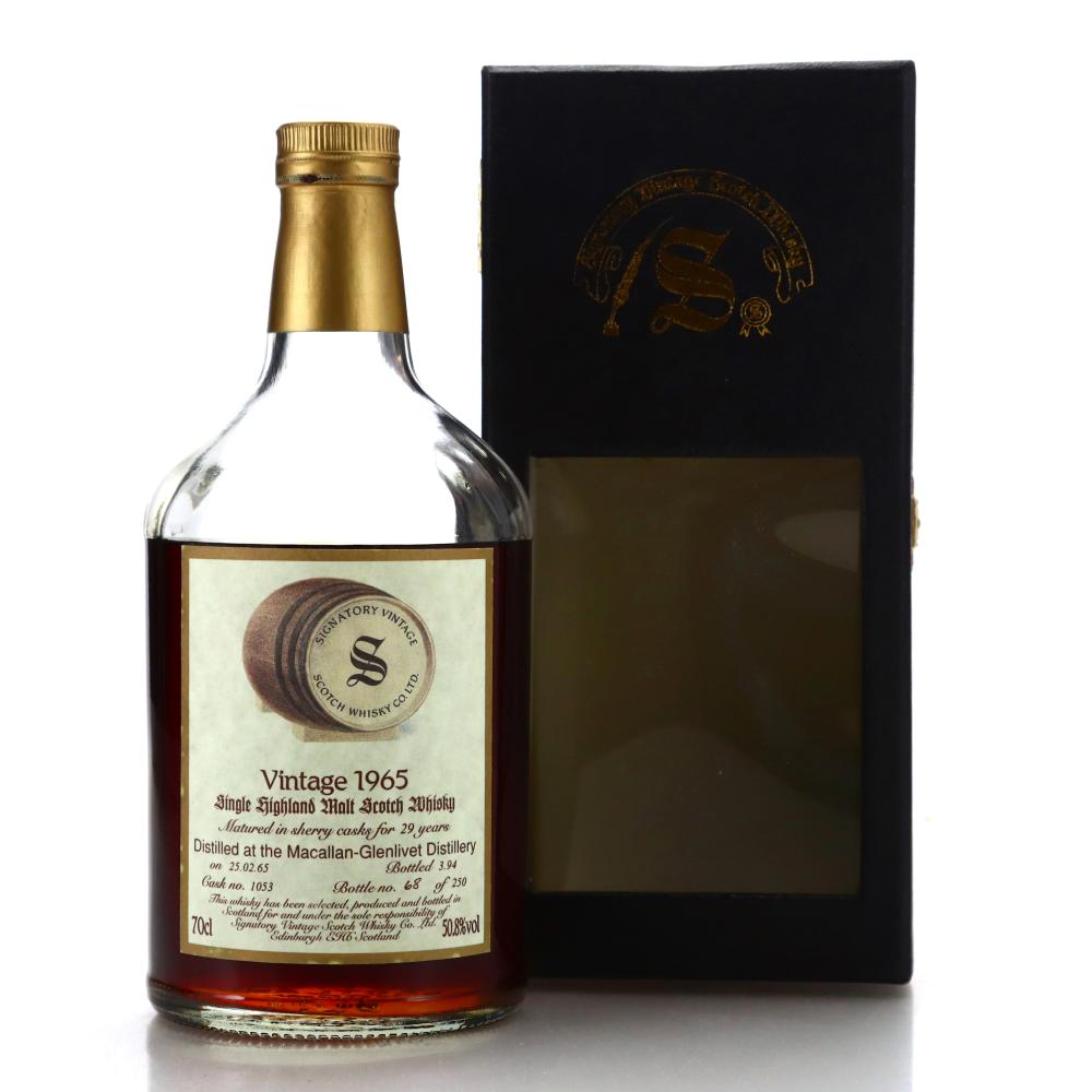 Macallan 1965 Signatory Vintage 29 Year Old / Low Fill-Level