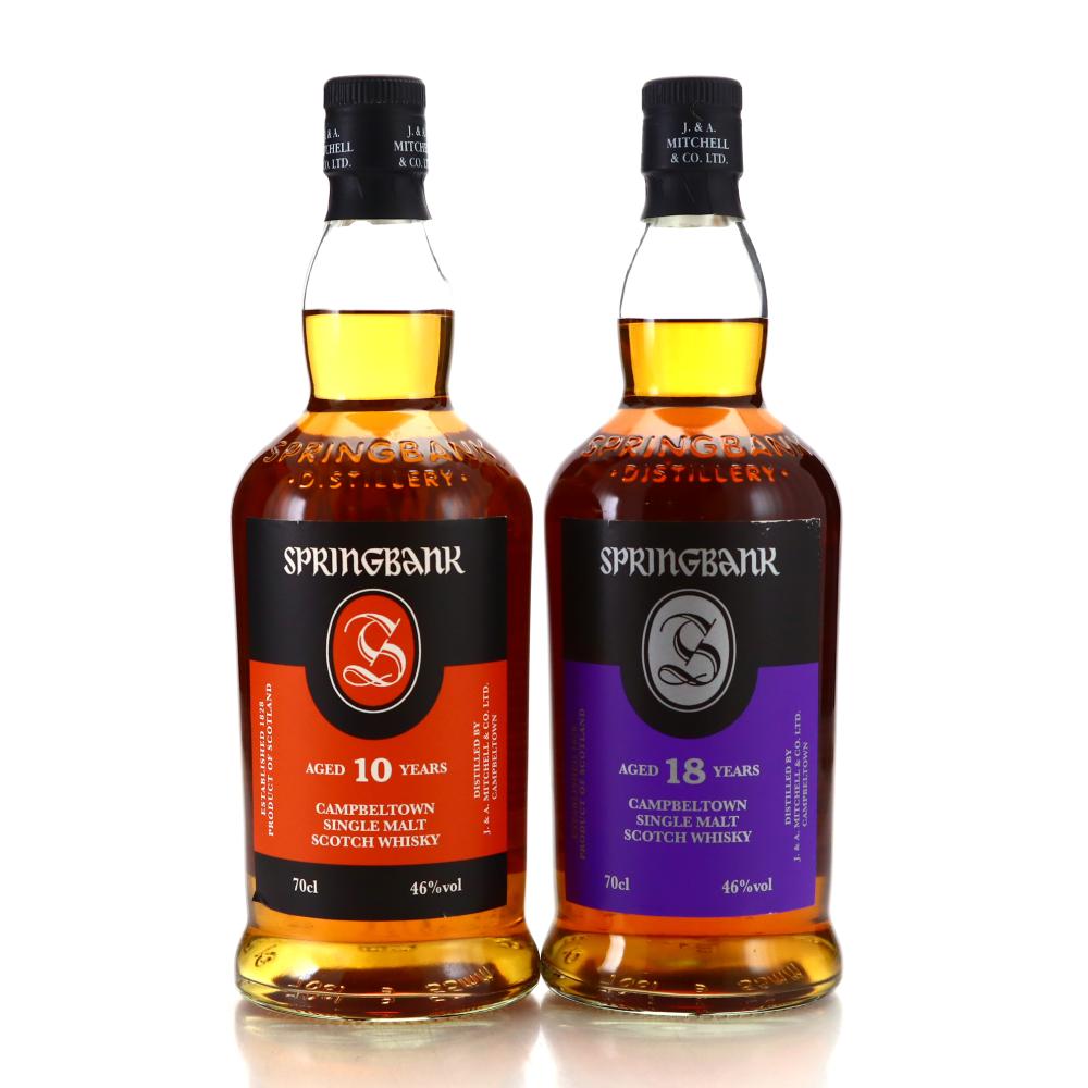 Springbank 10 & 18 Year Old 2 x 70cl