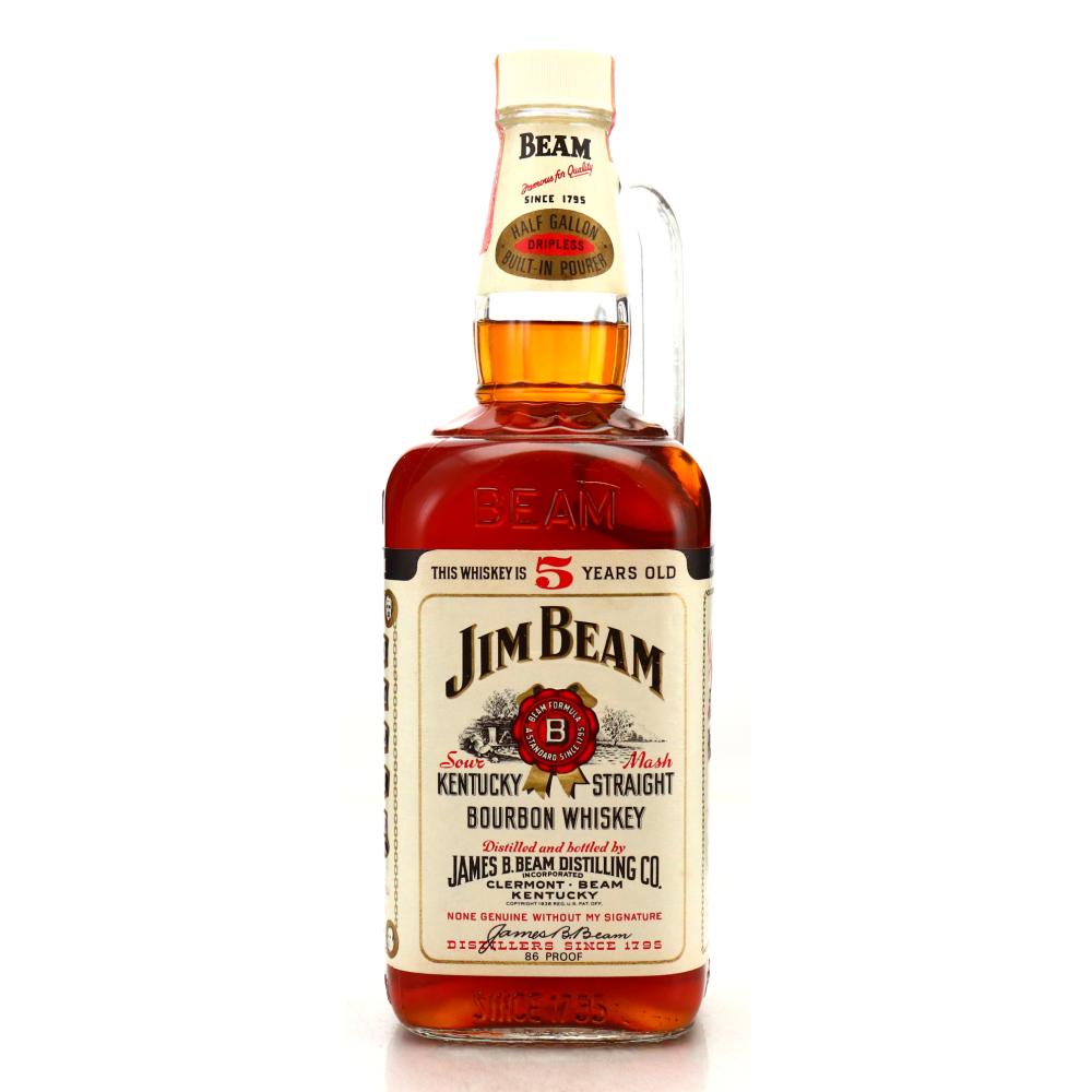 Jim Beam 5 Year Old Kentucky Straight Bourbon Half Gallon 1974