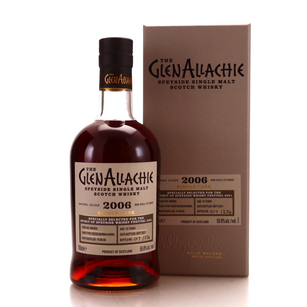 Glenallachie 2006 Single Peated Bourbon Cask 15 Year Old #806906 / Spirit of Speyside 2021