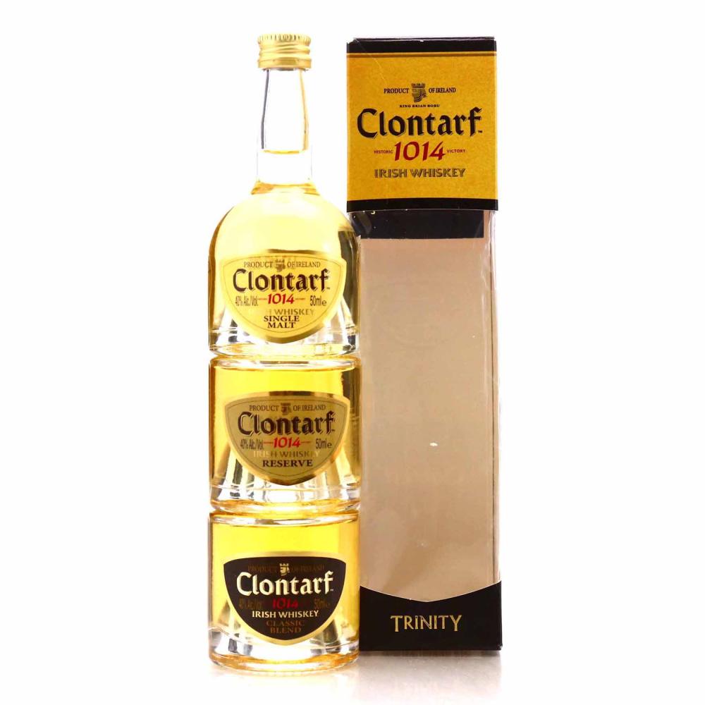 Clontarf Trinity Irish Whisky Miniatures x 3