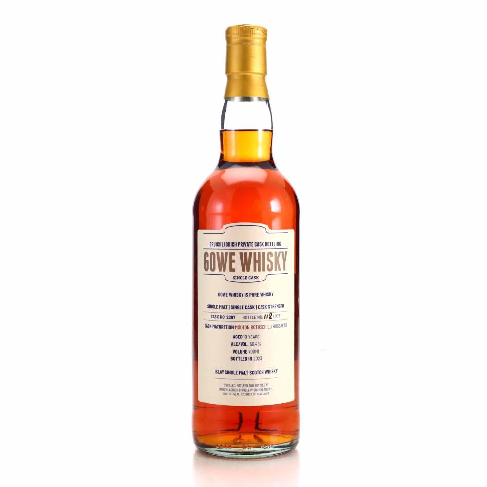 Bruichladdich 10 Year Old Private Mouton Rothschild Cask #2287 / Gowe Whisky