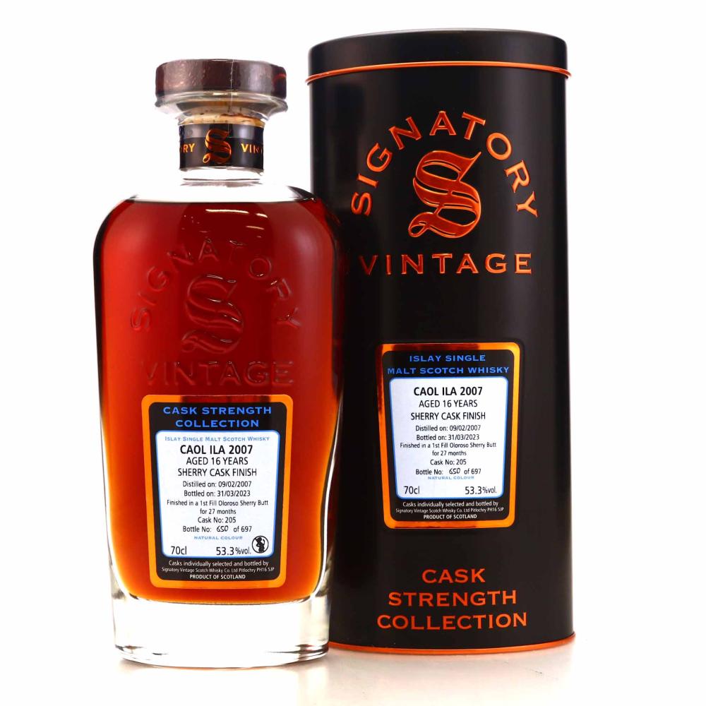 Caol Ila 2007 Signatory Vintage 16 Year Old Cask Strength