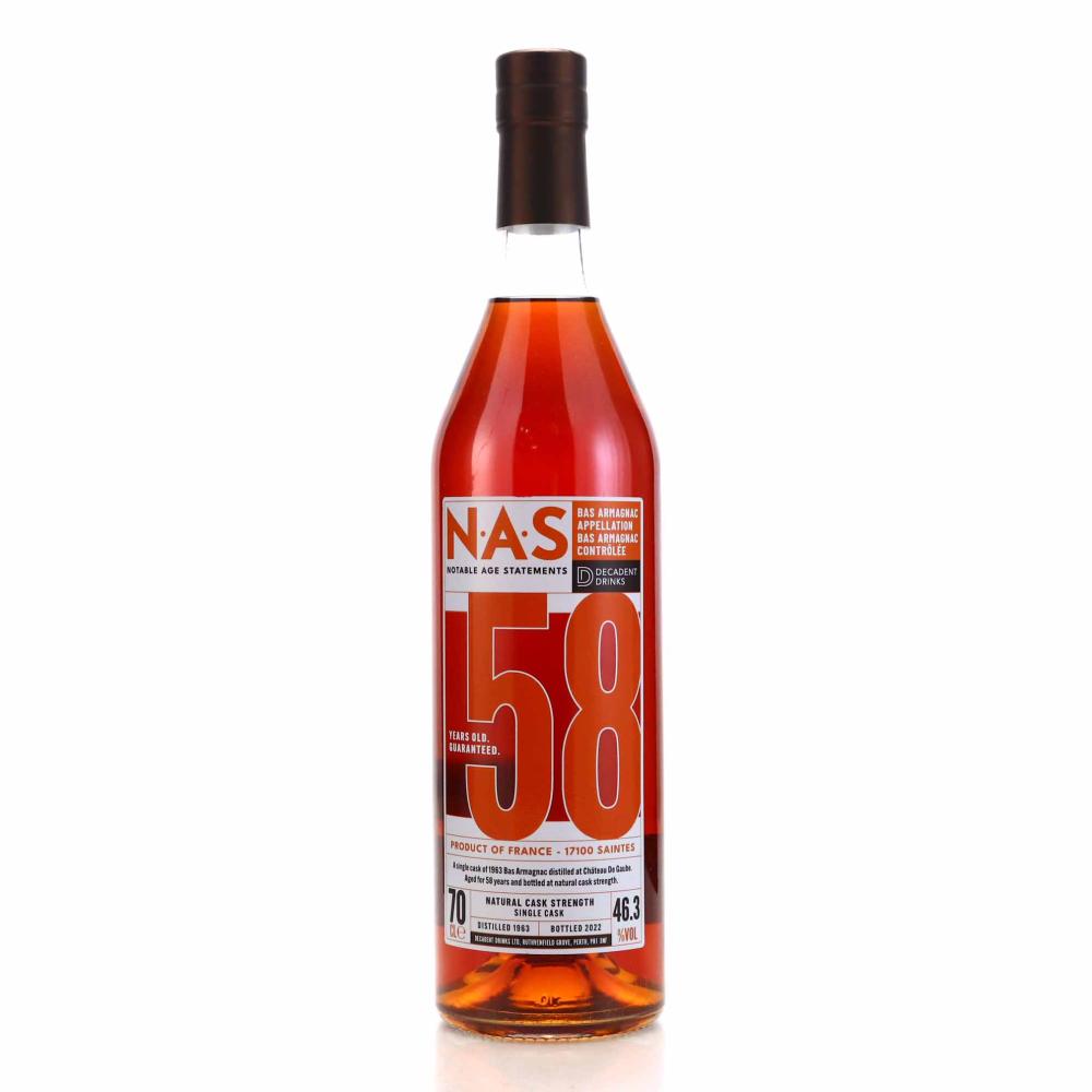 Château de Gaube 1963 Notable Age Statements 58 Year Old Bas-Armagnac