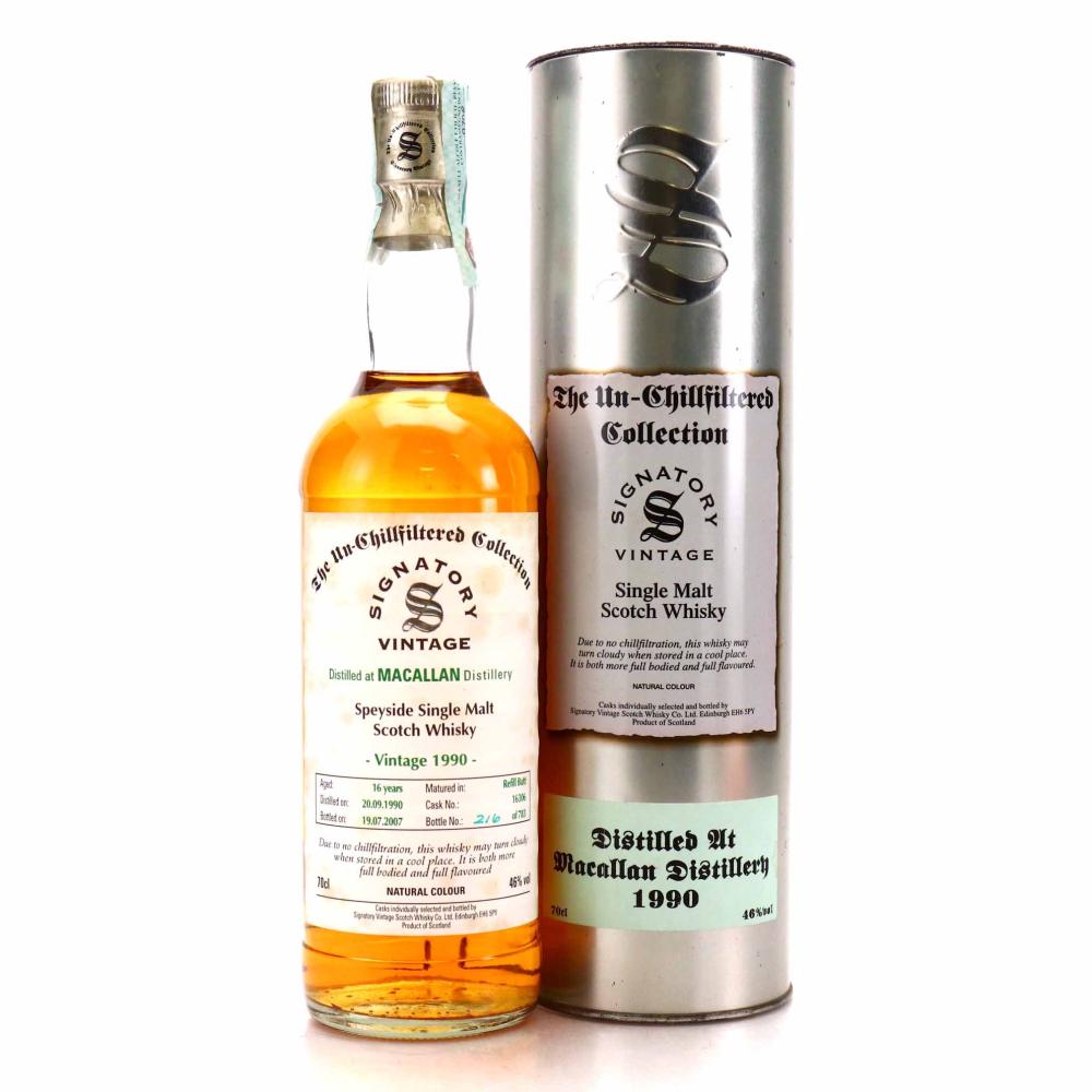 Macallan 1990 Signatory Vintage 16 Year Old
