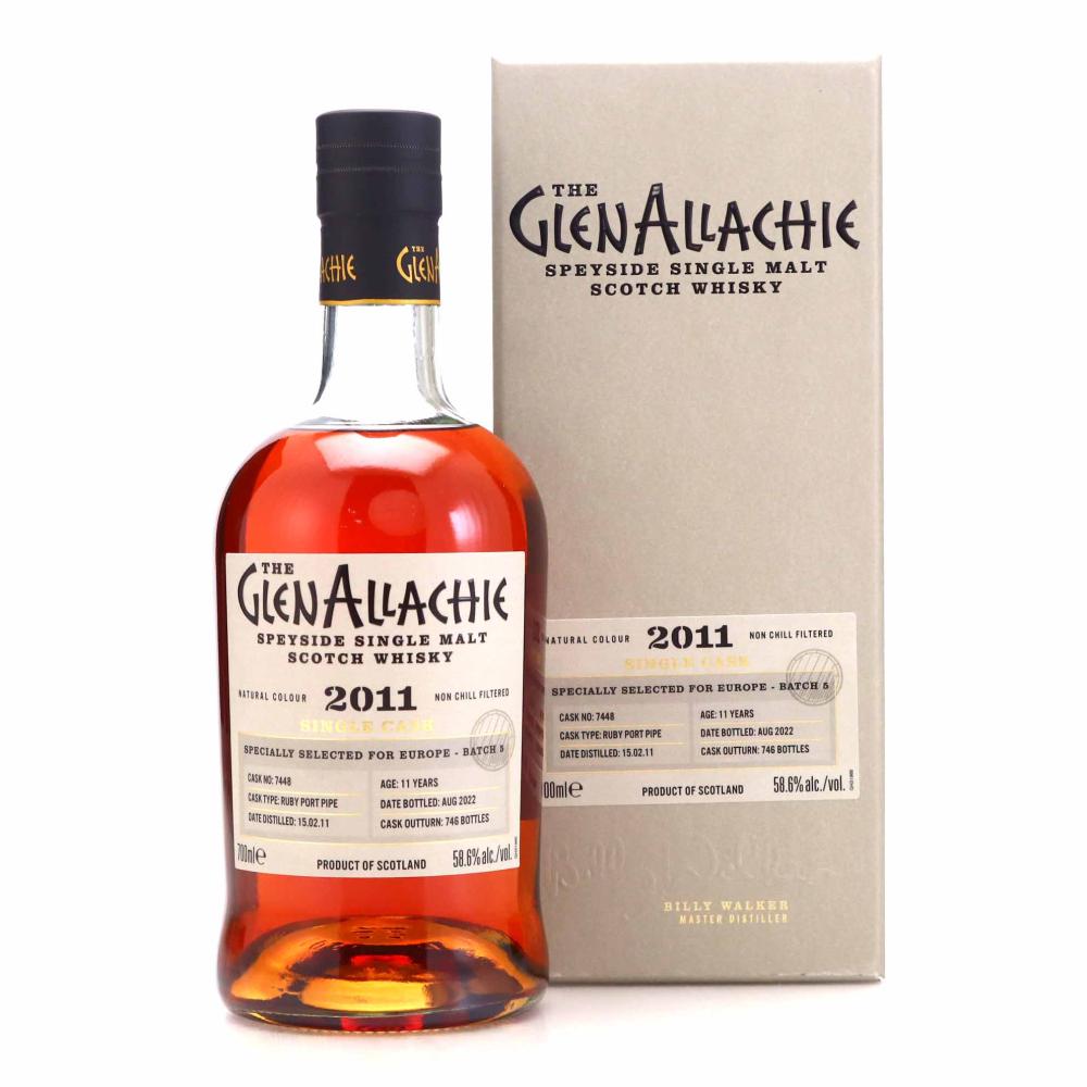 Glenallachie 2001 Single Ruby Port Pipe Cask 11 Year Old #7448