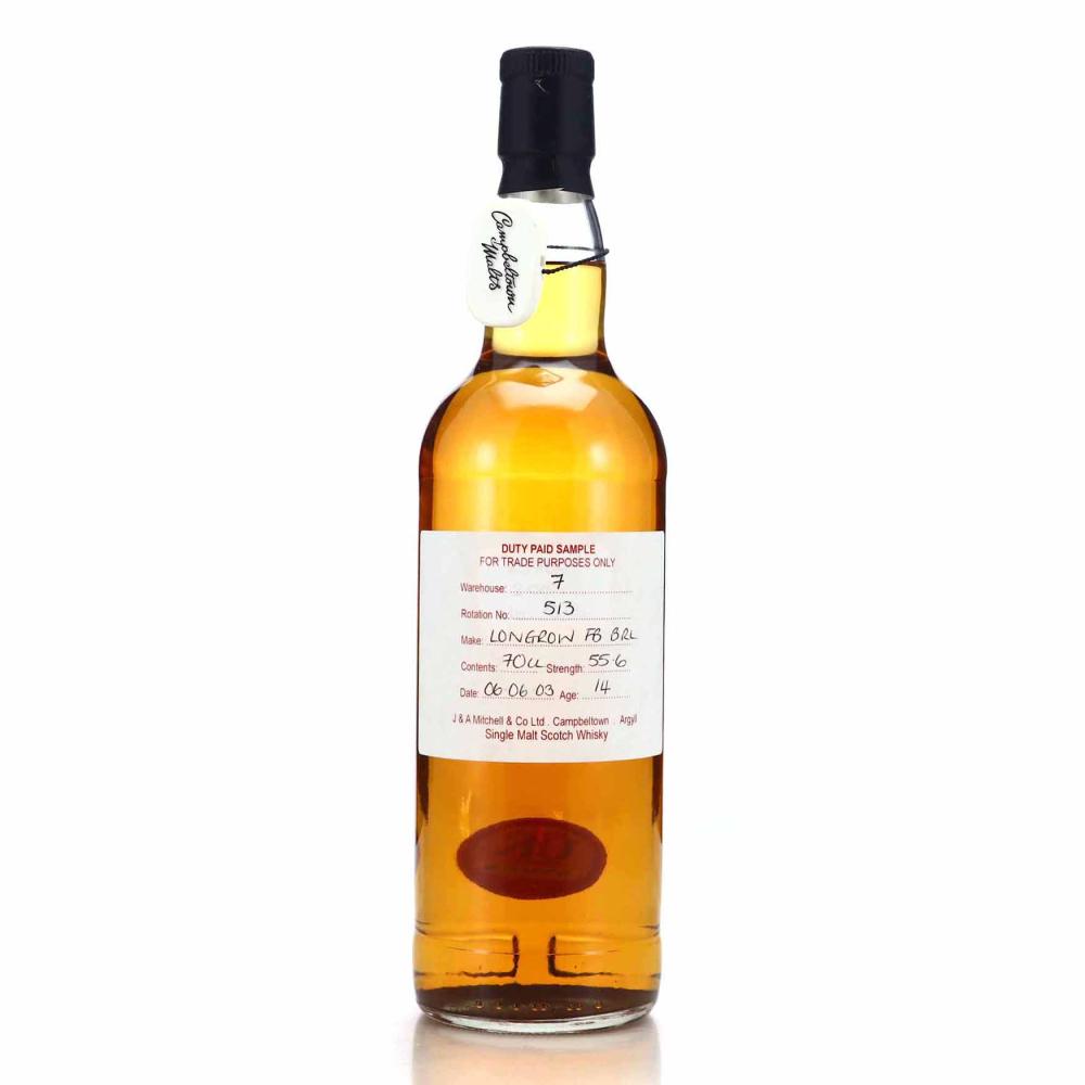 Longrow 2003 Duty Paid Sample 14 Year Old / Fresh Bourbon