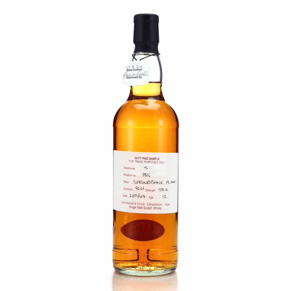 Springbank 2007 Duty Paid Sample 12 Year Old / Fresh Sherry Hogshead