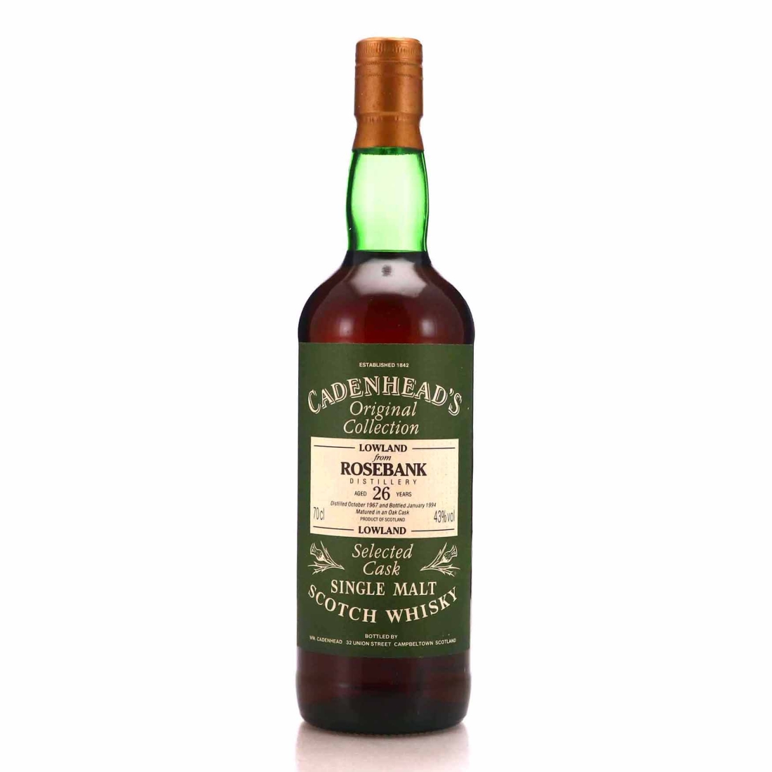 Image for Rosebank 1967 Cadenhead's 26 Year Old