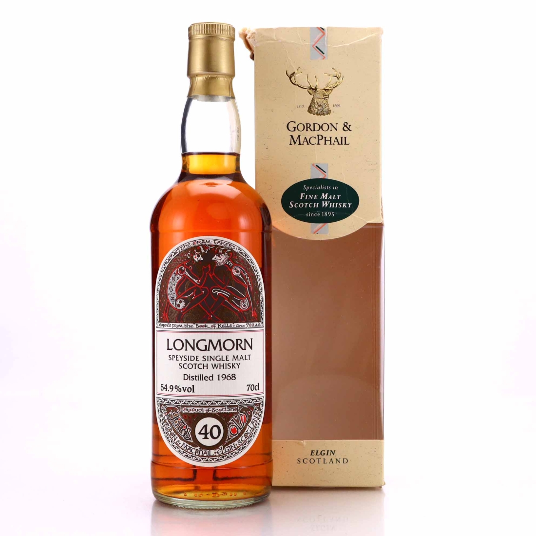 Longmorn 1968 Gordon and MacPhail​ 40 Year Old 'Book of Kells' / Japan Import System