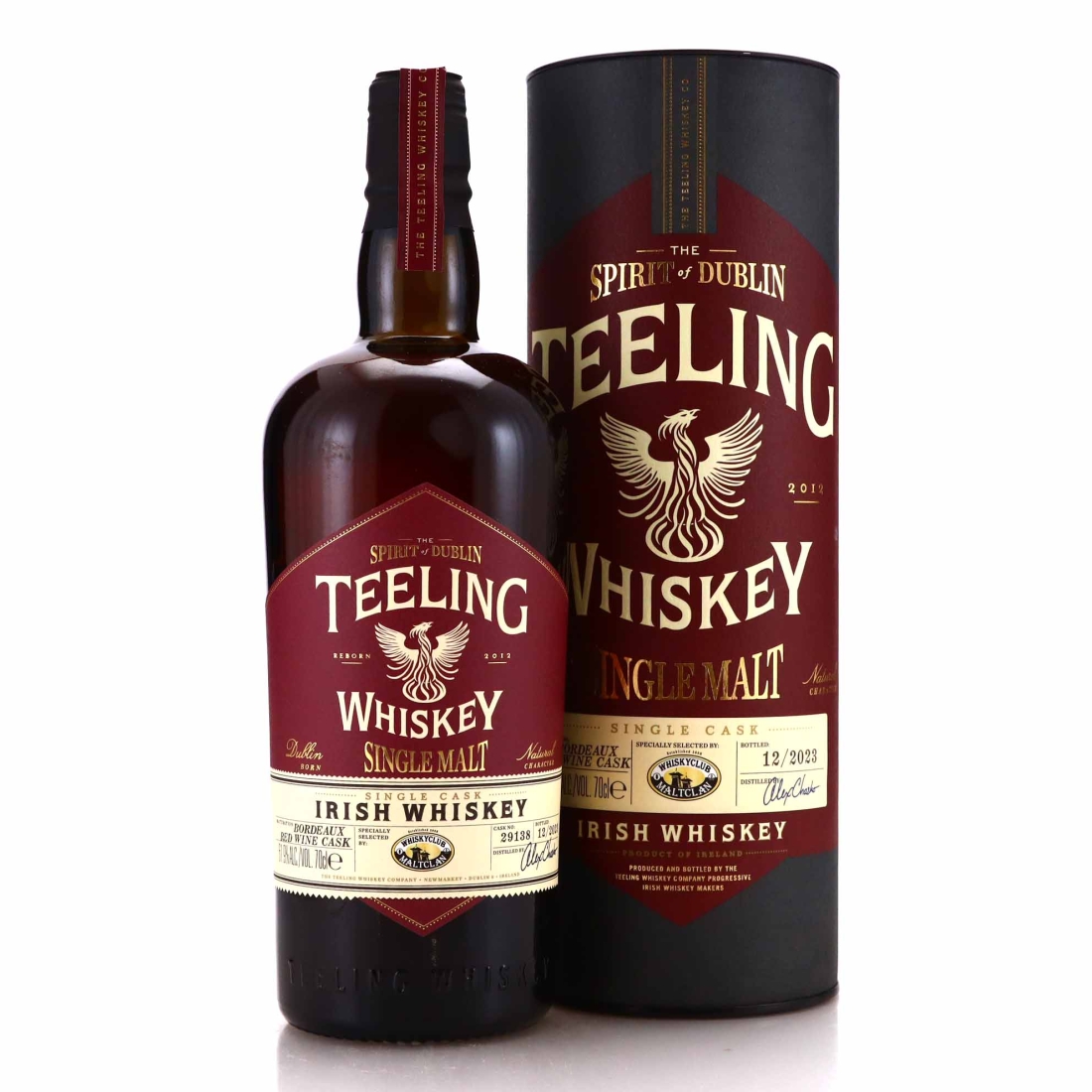 Teeling Whiskey Single Bordeaux Red Wine Cask #29138 / Whiskyclub Maltclan