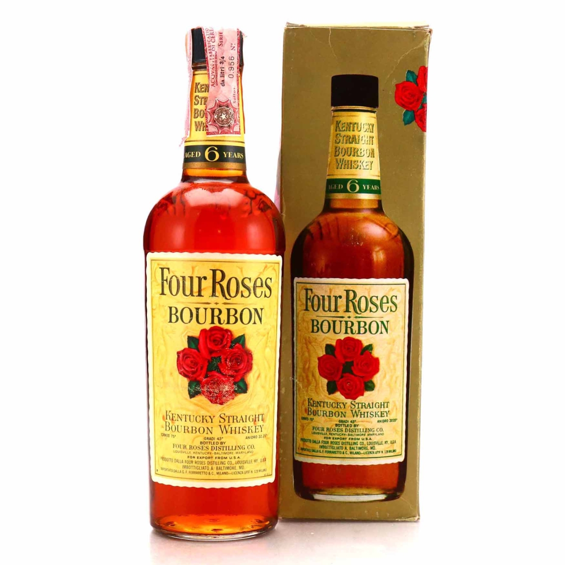 Four Roses 6 Year Old Kentucky Straight Bourbon 1969 / Ferraretto Import