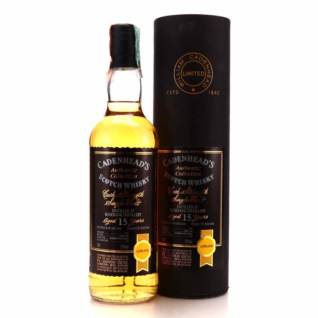 Rosebank 1989 Cadenhead's 15 Year Old