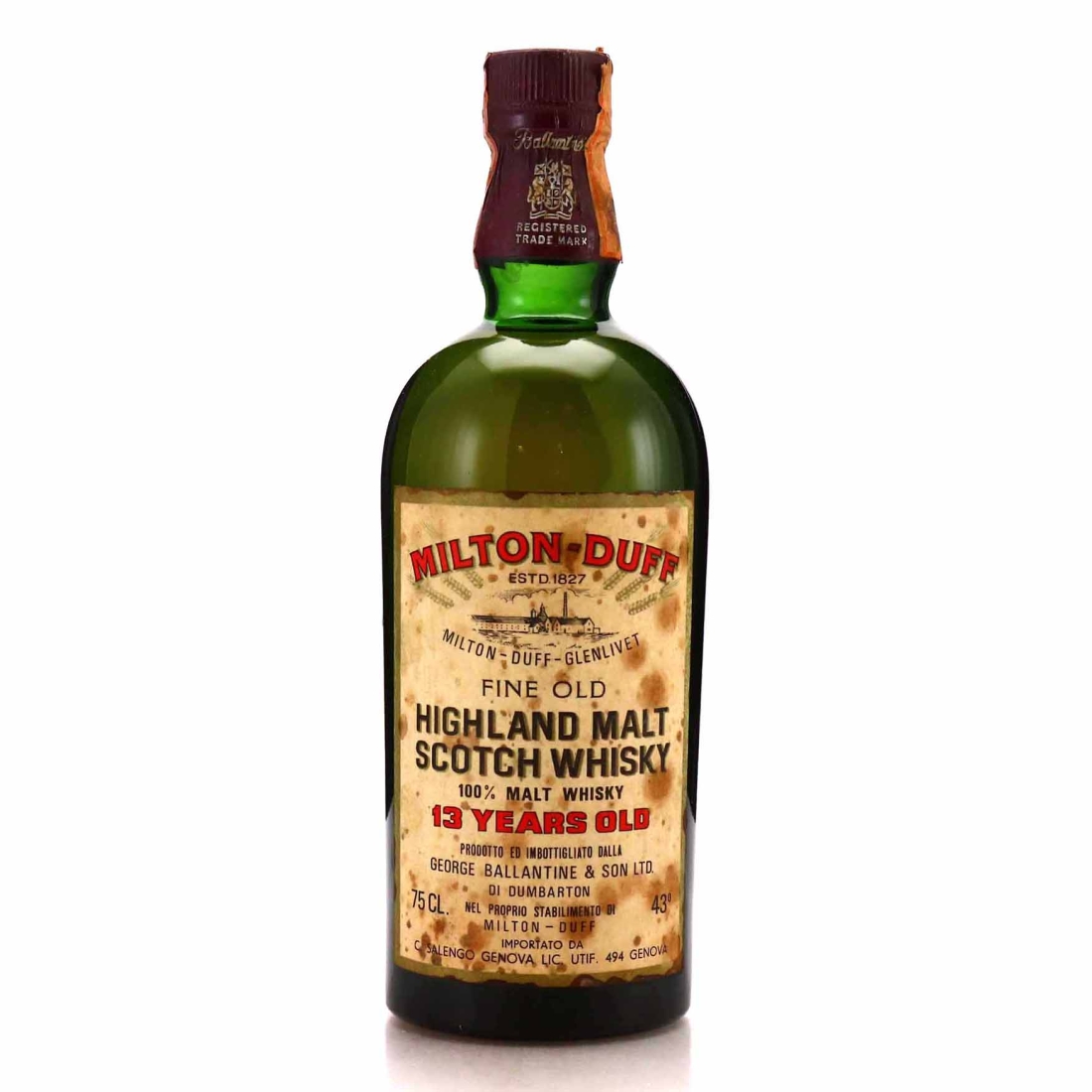 Miltonduff 13 Year Old 1970s / Salengo Import