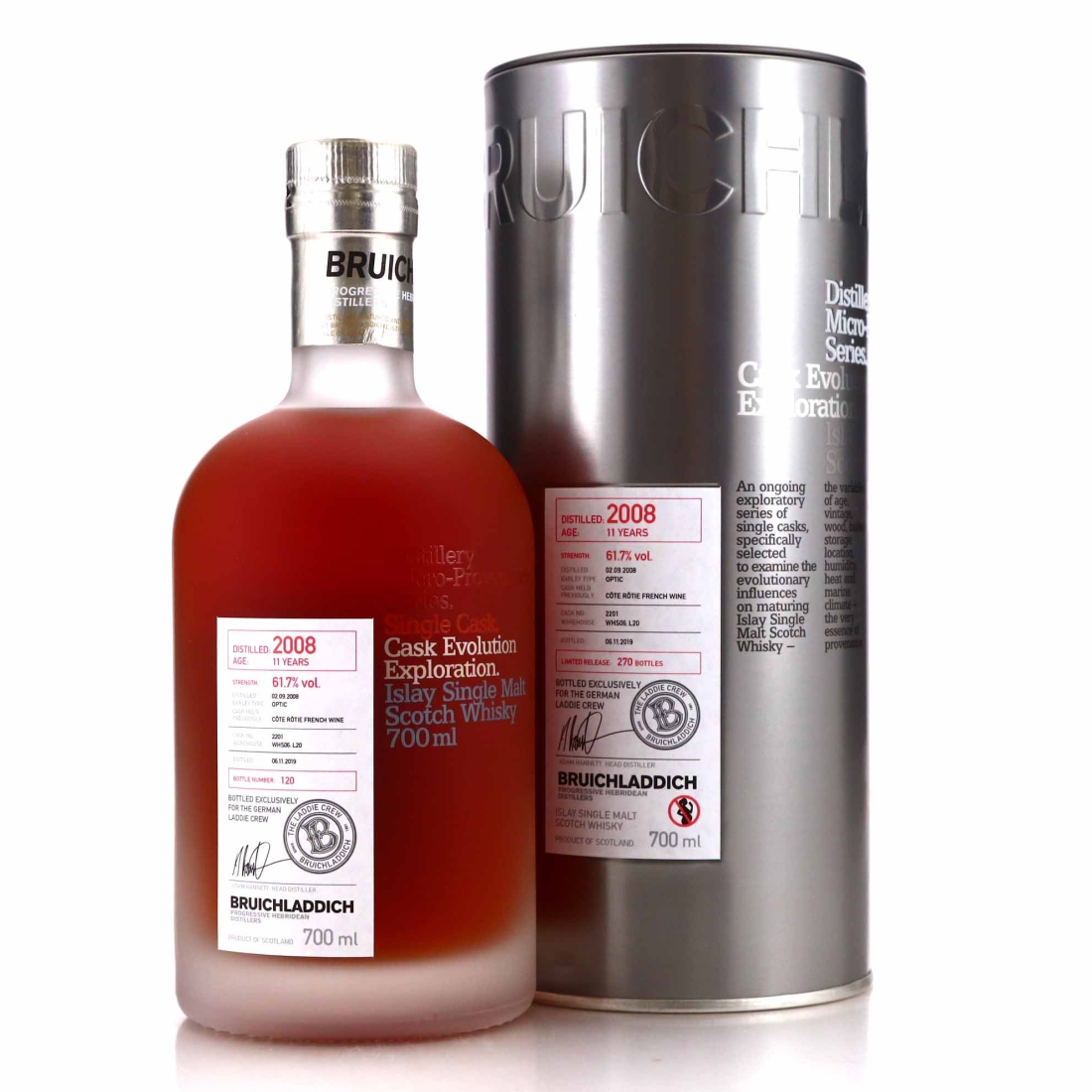 Bruichladdich 2008 Micro Provenance Single Cask 11 Year Old #2201