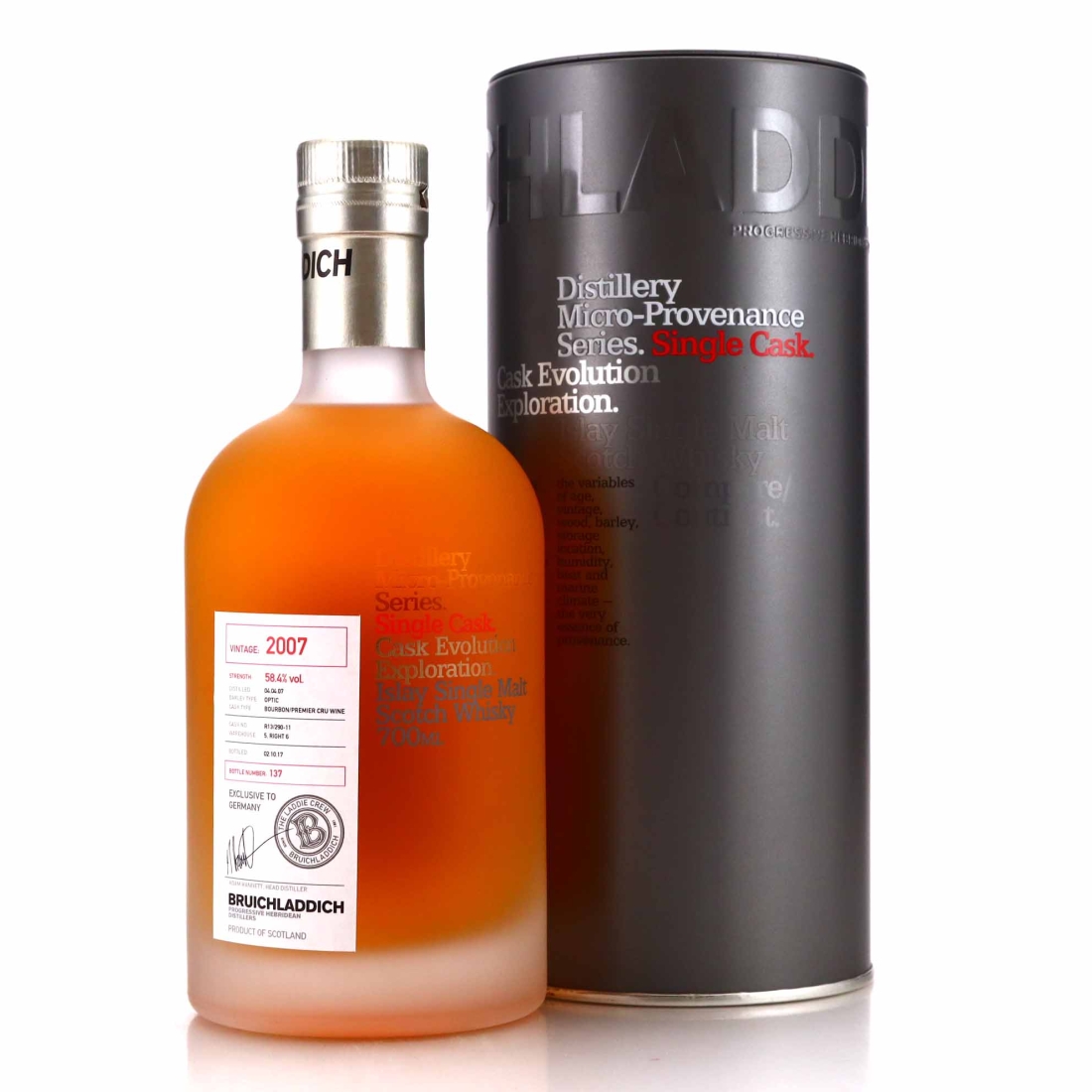Bruichladdich 2007 Micro Provenance Single Cask #R13/290-11 / Germany
