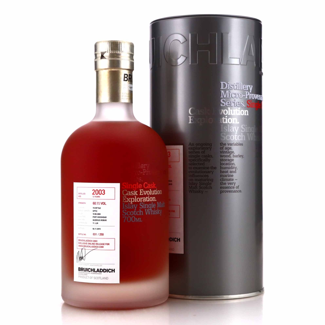 Bruichladdich 2003 Micro Provenance Single Cask 12 Year Old #15/297-543 / Online Exclusive