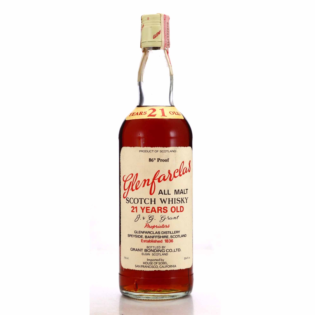 Glenfarclas 1955 Grant Bonding Co 21 Year Old / House of Sobel, US