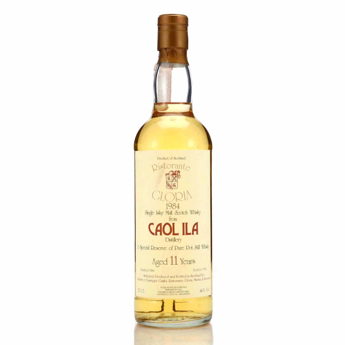 Caol Ila 1984 Ristorante Gloria 11 Year Old / Taverna degli Artisti Import