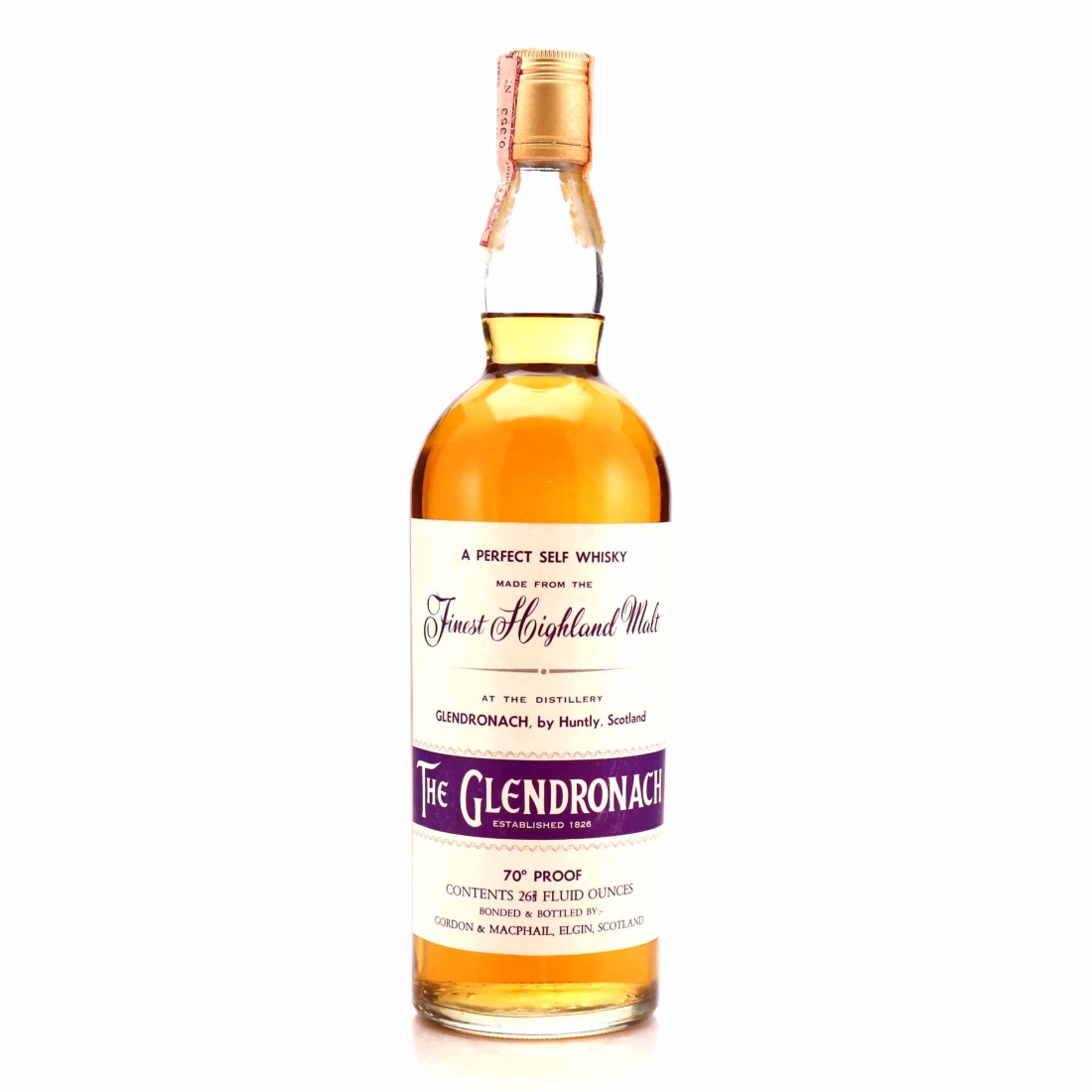 Glendronach Gordon and MacPhail 70 Proof 1970s
