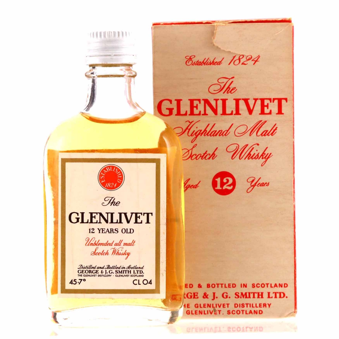 Glenlivet 12 Year Old Miniature 1970s