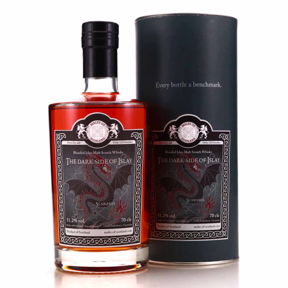 The Dark Side of Islay 21 Year Old Malts of Scotland Blended Malt / 'Scarabus'