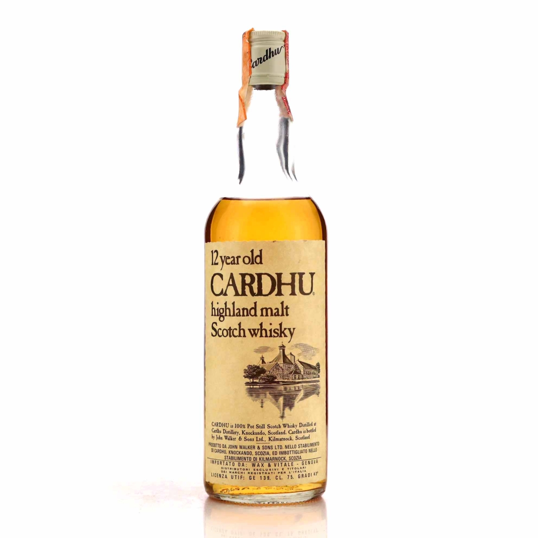 Cardhu 12 Year Old John Walker and Sons 1970s / Wax & Vitale Import
