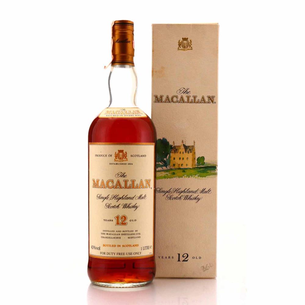 Macallan 12 Year Old 1 Litre 1990s / Duty Free
