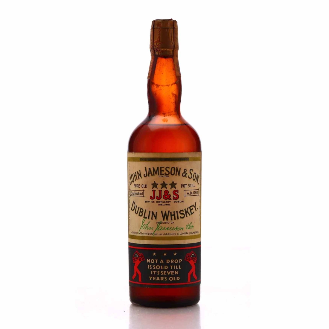 Jameson Three Star 7 Year Old 1960s / Soffiantino Import