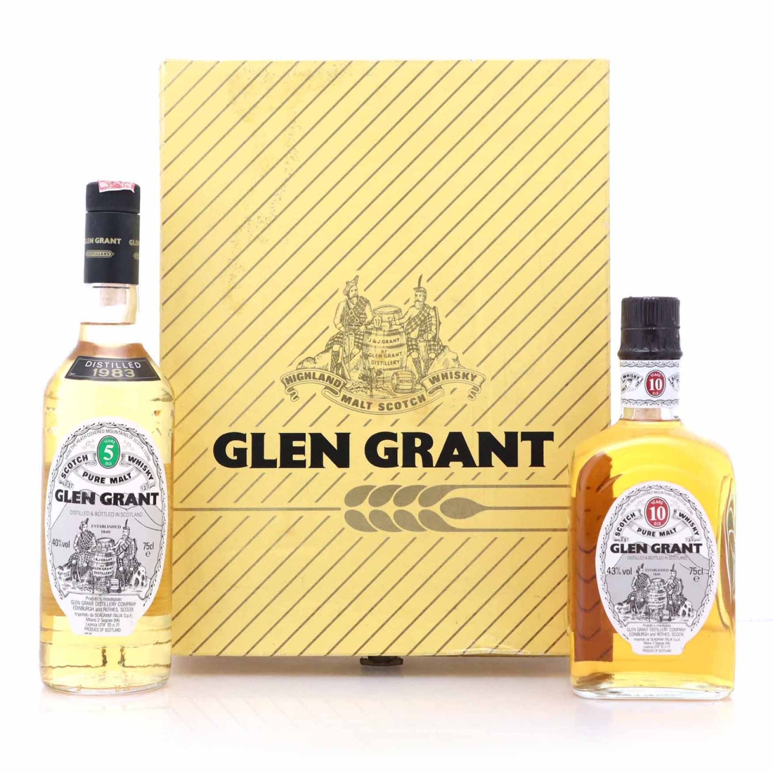 Glen Grant 5 & 10 Year Old / Seagram Italy Import 2 x 75cl