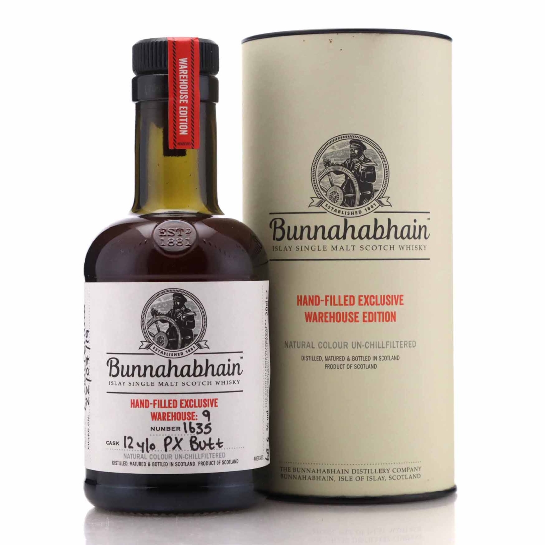 Bunnahabhain 12 Year Old Hand Filled 2019 20cl / PX Butt