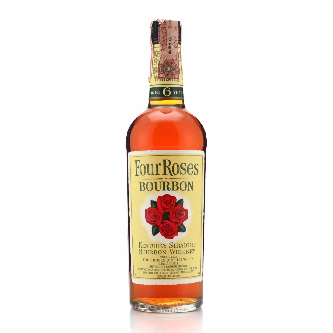 Four Roses 6 Year Old Kentucky Straight Bourbon 1977 / Cedal Import
