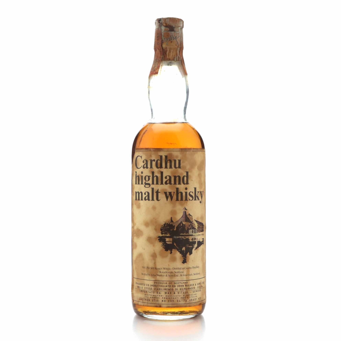 Cardhu 12 Year Old John Walker and Sons 1960s / Wax & Vitale Import