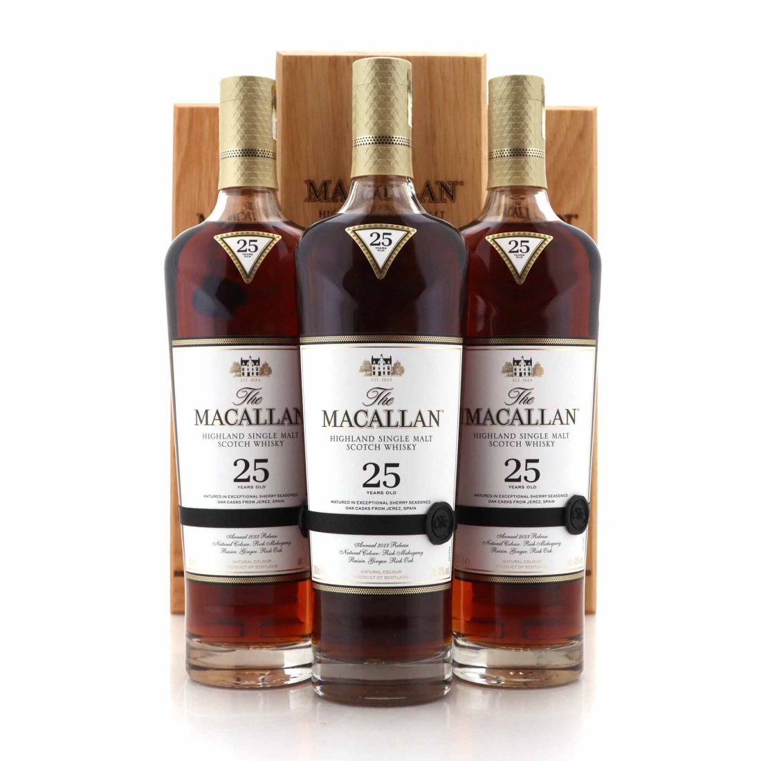 Macallan 25 Year Old Sherry Oak 2023 Release 3 x 70cl