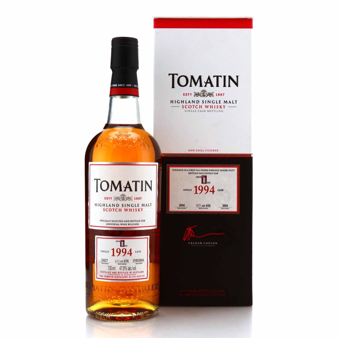 Tomatin 1994 Single Cask #33827 / Universal Wine Belgium