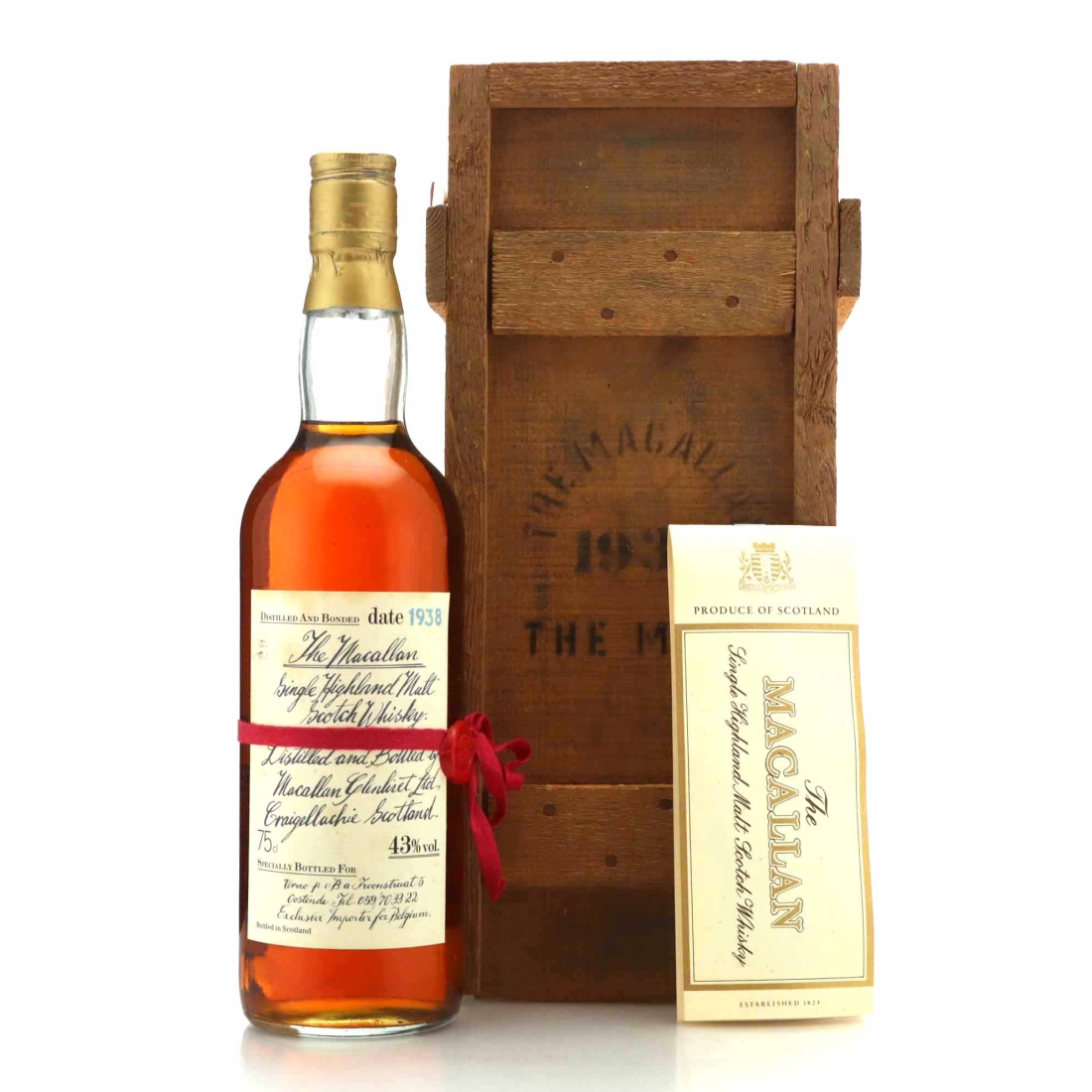 Macallan 1938 Handwritten Label / Werco Import